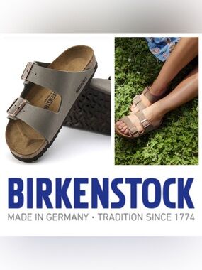 NWT Arizona Birko-Flor Nubuck Stone Sandals